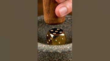 😲ASMR Crushing Gold Dice Blended in Satisfying & Relax #crushing #satisfying #oddlysatisfying