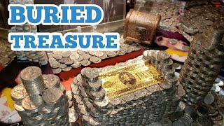 BURIED TREASURE Inside The High Limit Coin Pusher Jackpot WON MONEY ASMR