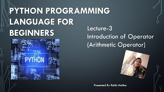 Lecture-3(Types of Operator-Arithmetic Operator)|| By Rakhi Mathur