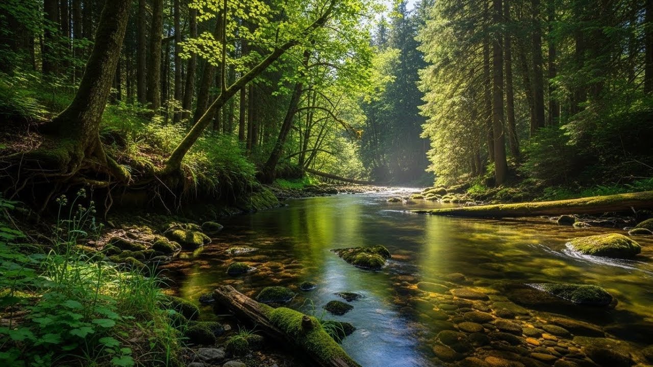 Serene River Water 🌿 Gentle Flowing Ambience for Sleep, Calm, and Meditation #195