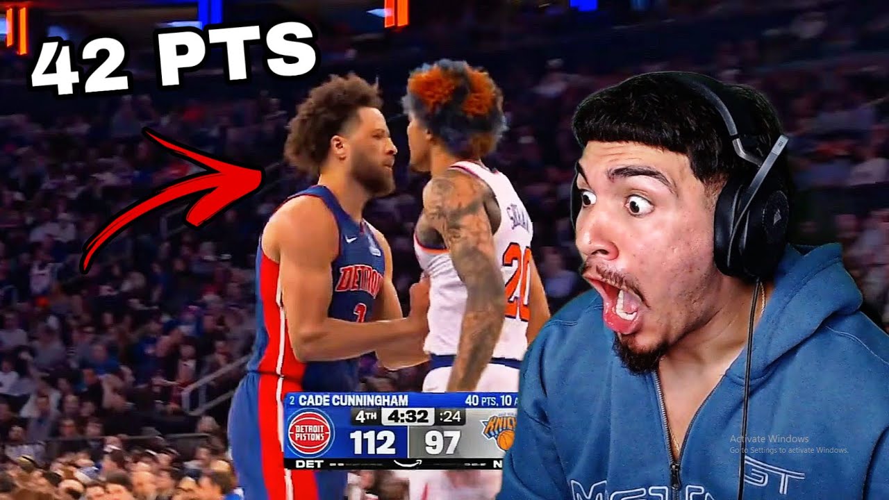 Cade Dropped 42 IN MSG!!! DanDaMan Reacts Knicks vs Pistons Full Game Highlights