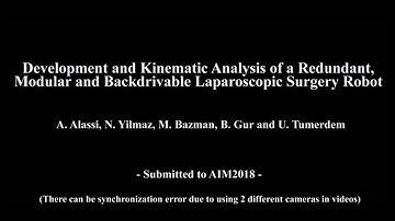 Development & Kinematic Analysis of a Redundant, Modular and Backdrivable Laparoscopic Surgery Robot