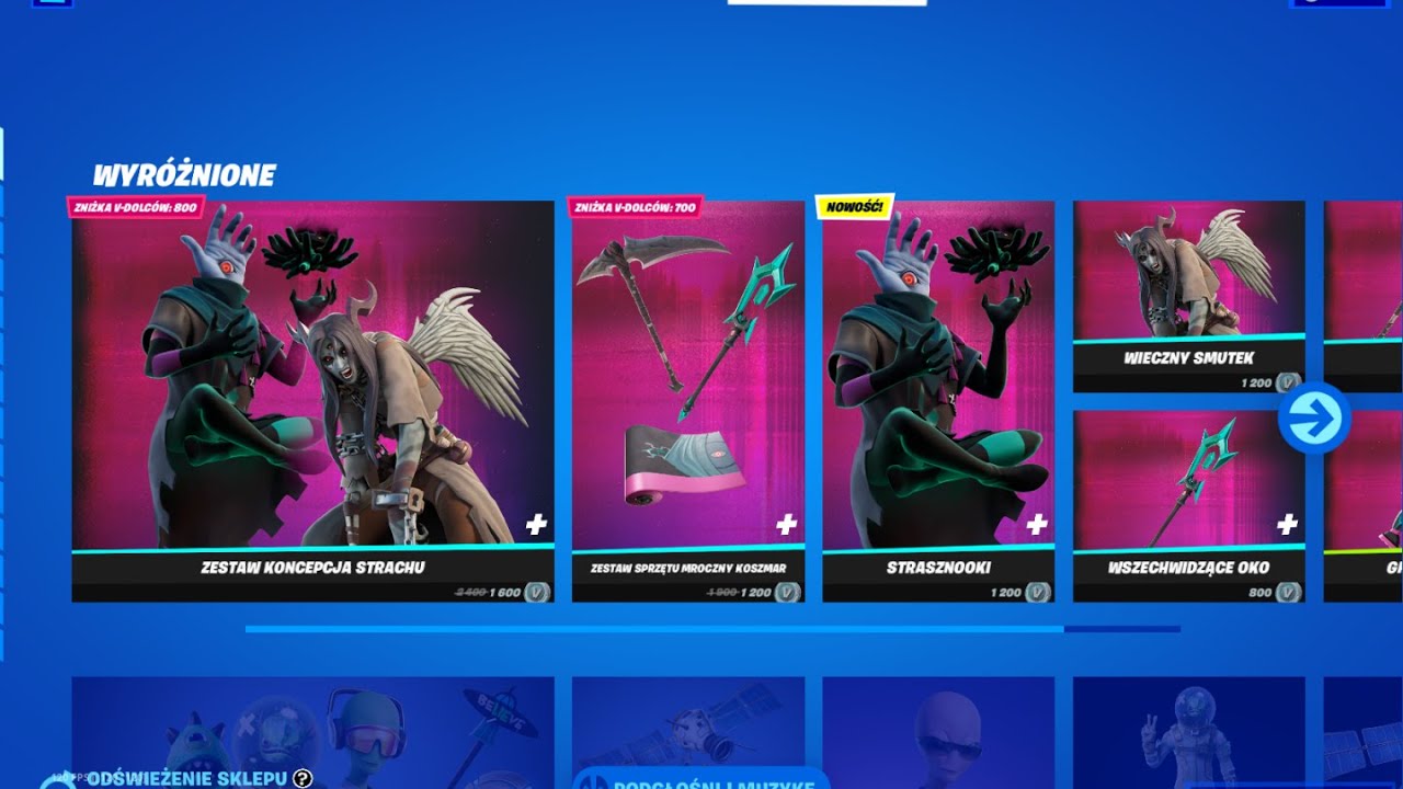SKLEP FORTNITE 16.10.2022 *STRASZNOOKI I WIECZNY SMUTEK NOWE SKINY, SUPERBOHATERKI*