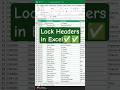 Excel Freeze Panes = No More Lost Headers #excel #excelbasic #excelshorts #excelshortcuts