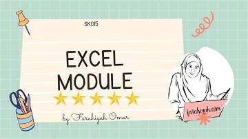 SK015 EXCEL MODULE CHAPTER 3 QUESTION 5