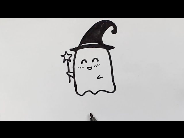 Como desenhar Fantasma de Halloween ❤ Desenhos Kawaii - Desenho para  Desenhar 