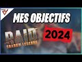 Mes objectifs raid shadow legends 2024