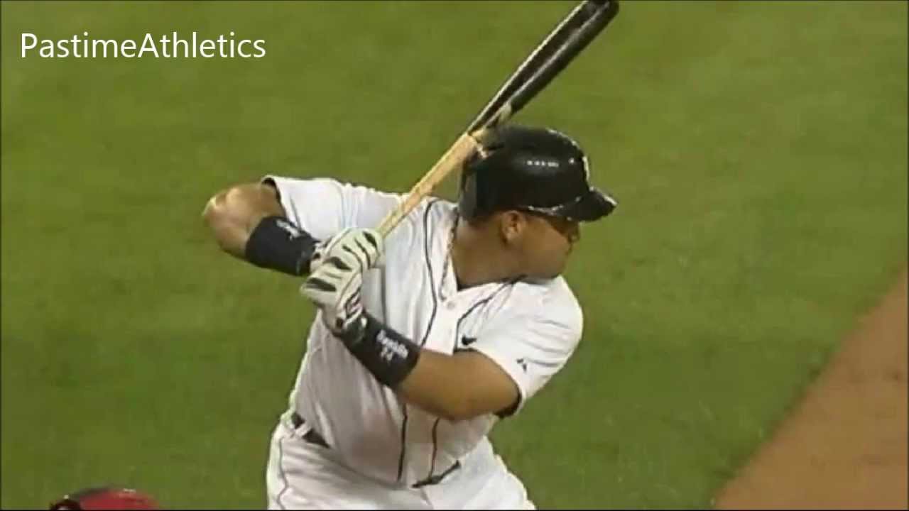 Miguel Cabrera Hitting Mechanics BAT PATH Slow Motion Home Run Tigers MLB  Baseball Tips 