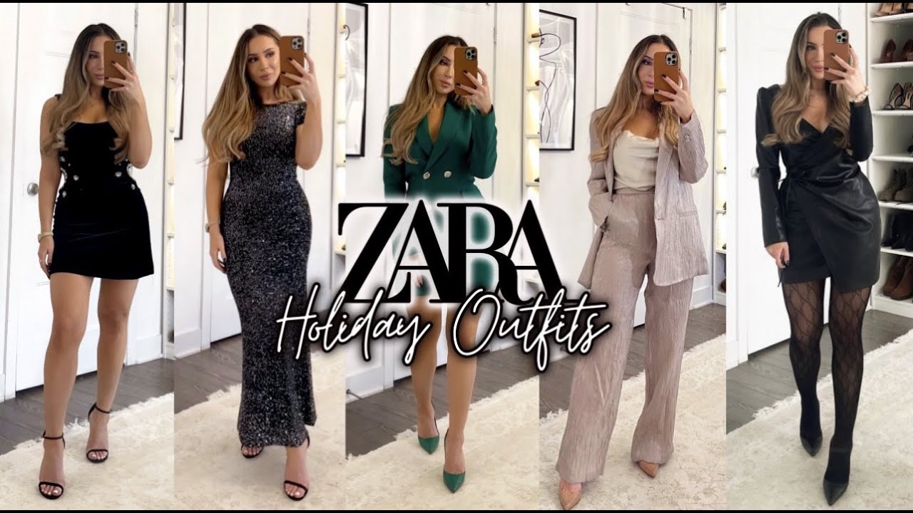 ZARA HOLIDAY OUTFITS HAUL! NYE OUTFIT IDEAS DRESSES & SETS YouTube