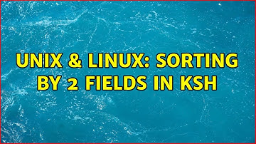 Unix & Linux: Sorting by 2 fields in ksh (3 Solutions!!)