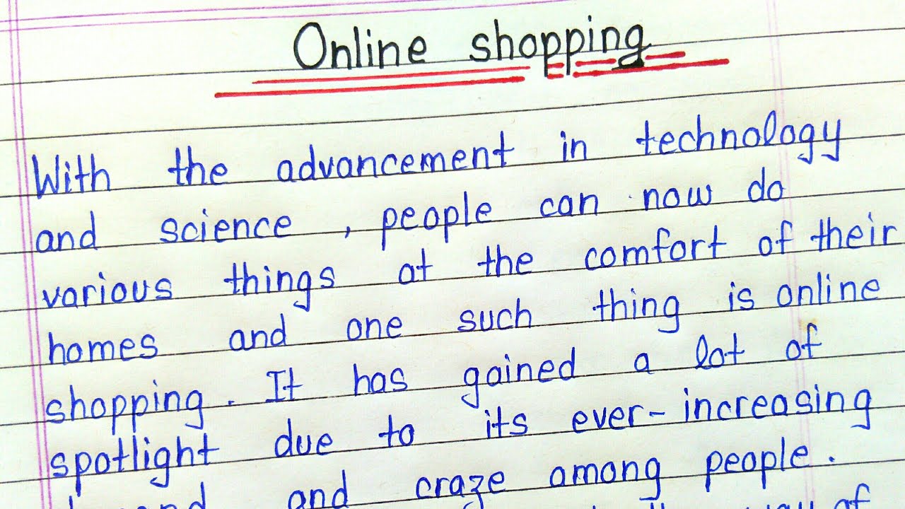 online shopping essay writing in english