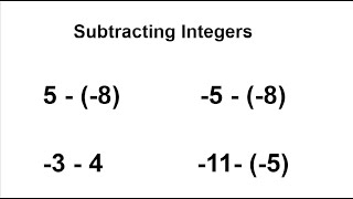 How to substract integers / Subtraction of integers / Integers Subtraction rules with examples