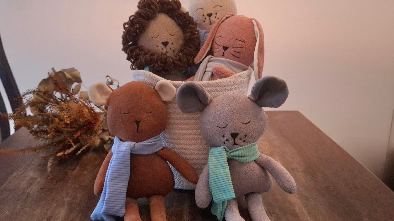 Apostila Nana Neném: 5 Bichinhos de Pano c/ Moldes + Vídeo Passo a Passo