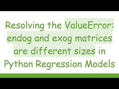 Resolving the ValueError: