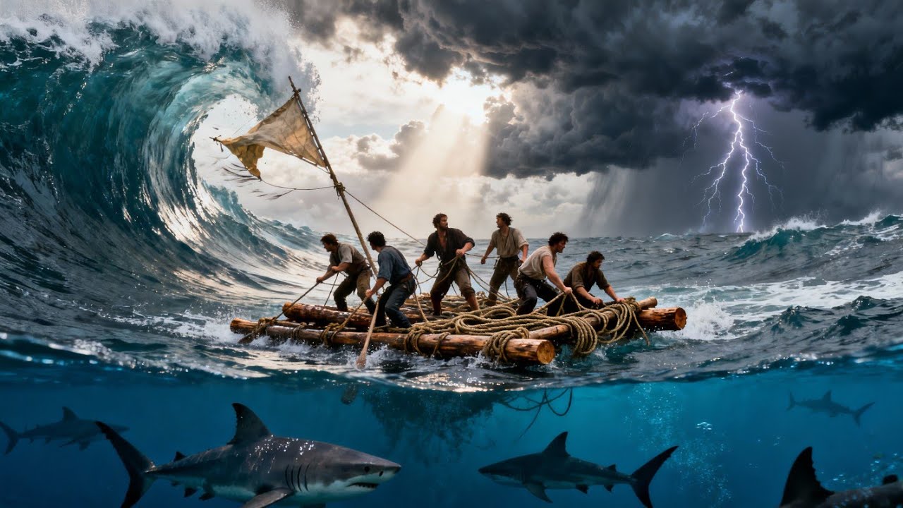 36 Man Raft How Six Men Sailed 4,300 Miles on a Wooden Raft - YouTube