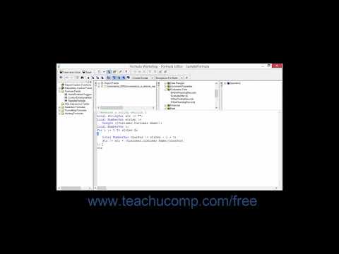 Crystal Reports 2013 Tutorial Using "For" Loops Business Objects Training