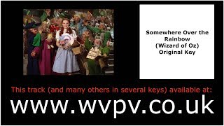 Video thumbnail of "Somewhere Over the Rainbow by Judy Garland (Piano Backing Track) (Karaoke) (Singing Study)"