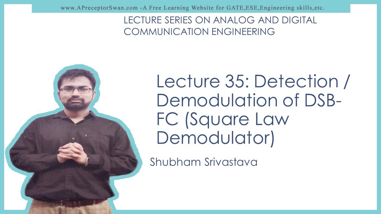 ADC Lecture 35: Detection / Demodulation of DSB-FC (Square Law Demodulator)