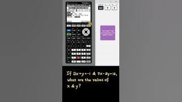 Solving a System of Linear Equations with a TI84 Calculator #shorts