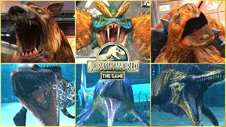 ALL CENOZOIC & ALL AQUATIC SPECIAL ATTACK ANIMATION | Jurassic World The Game [2023] screenshot 2