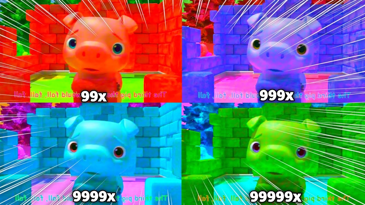 Cocomelon Three Little Pigs Song Intro Super at 999999x Speed Klasky Csupo Effects!