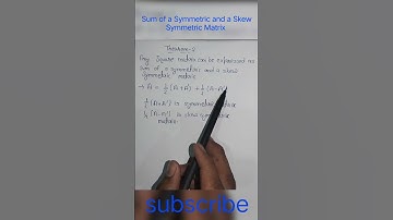 sum of a Symmetric and Skew Symmetric Matrix class 12 maths important topics chapter 3|