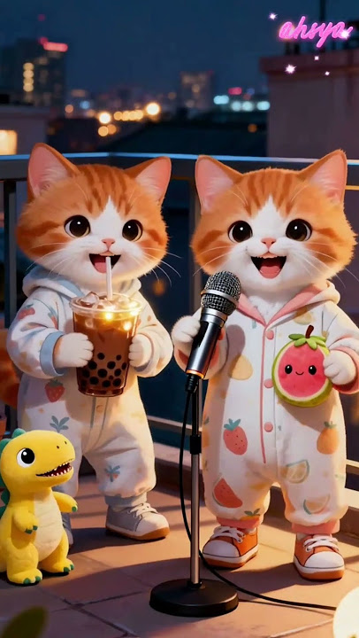 ~ningnang e dua kucing comel dan malam #kucing #cat #imut #kucinglucu #kucingbelangtiga #cute