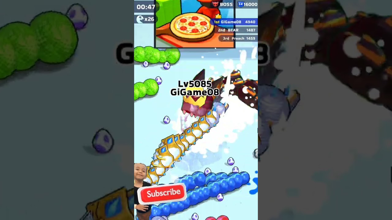 Level 10653 RANK 1 Surt ! Snake Clash - ultimate snake battle survival 