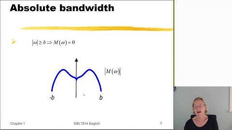 GEL7014 - Week 1b - Bandwidth