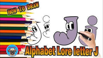 How to Draw Alphabet Lore Letter J | Easy Drawing for Kids and Toddlers