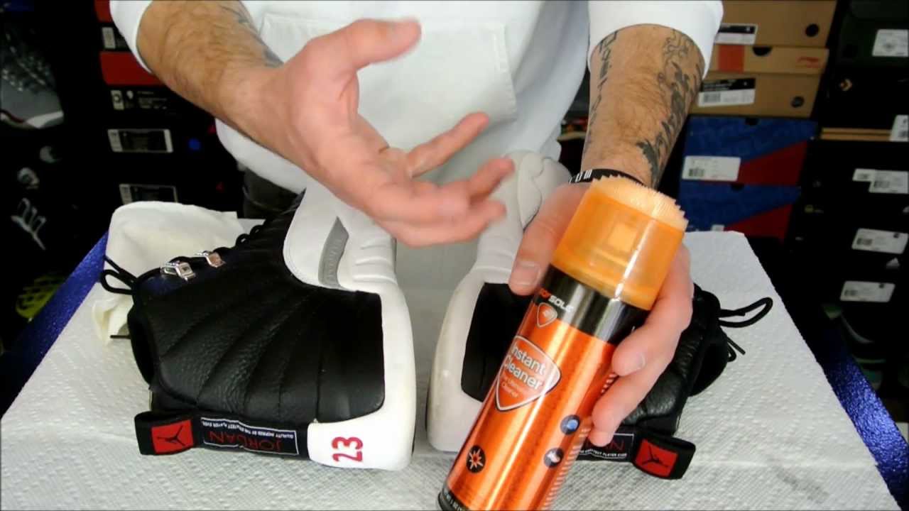 cleaning soles of shoes