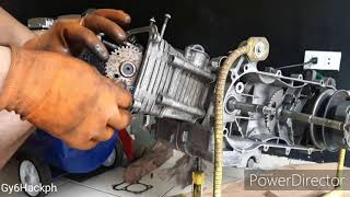 Gy6 engine assebly and mounting to chassis part 3