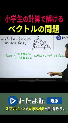 【数学】小学生の計算で、あっという間に答を出そう! ベクトルの問題