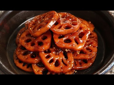 Braised lotus roots (Yeon-geun-jorim: 연근조림)