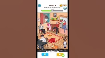 Annoying Puzzle Game - Level 4 - Handling out Lucky Money for the family.