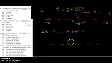 LSAT: Logic Games: Strict Sequencing 2: Q/A 1