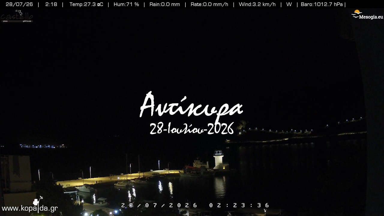 ⛵ 28-Ιουλίου-2026, Kopaida Timelapse, Timelapses.gr 🇬🇷