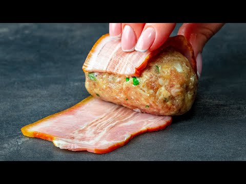 Vidéo: Boulettes De Viande Au Bacon