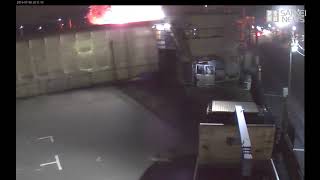 高槻の爆発火災・爆発の様子