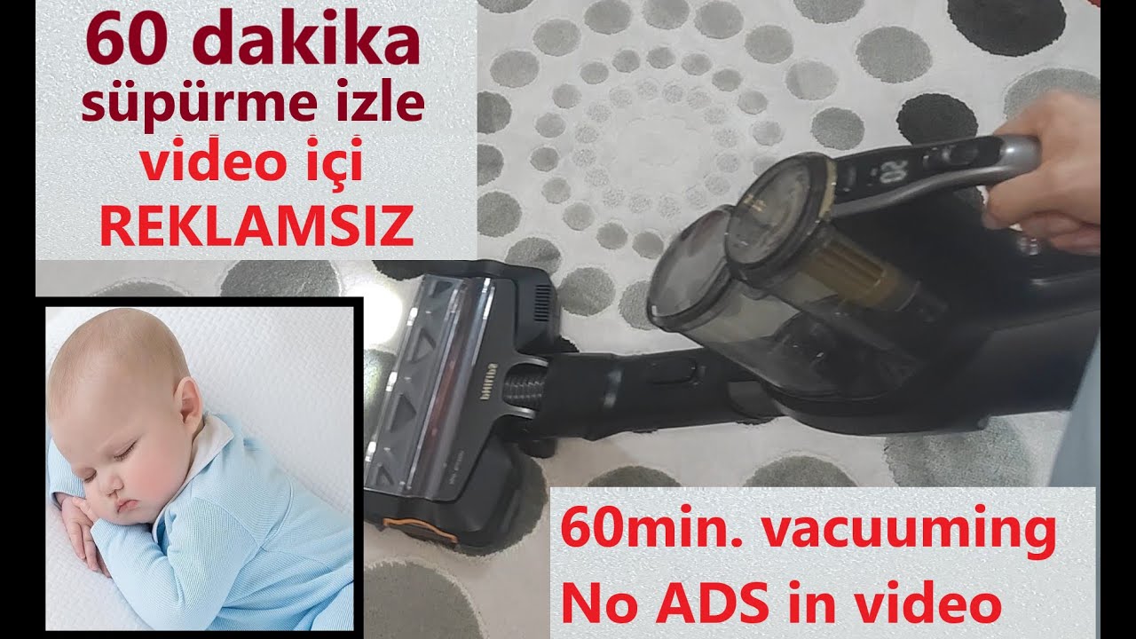 Elektrikli Süpürge Sesi Süpürmeli 1 Saat Karanlıkta Süpürme İzle supurge sesi bebek için ninni gibi