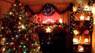 Rotating Christmas tree with 1970s tree topper