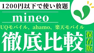 [コスパ最強格安SIM] mineoと他社格安SIMの料金比較