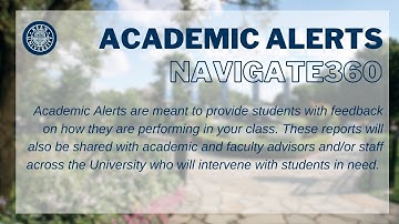 Navigate360 - Submitting Academic Early Alerts
