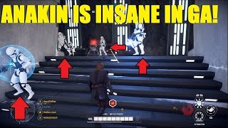 Star Wars Battlefront 2 - ANAKIN is INSANE in Galactic Assault! Anakin killstreak! 2 games, HvV, GA