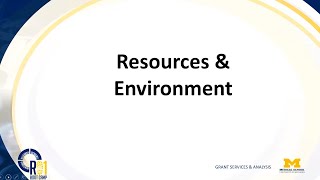 Resources & Environment – NIH Grant Applications