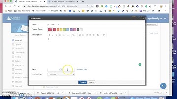 Adding a folder to your Schoology course