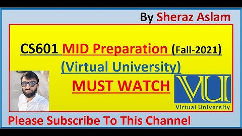 CS601 MID-term Preparation (Data Communication) || Virtual University