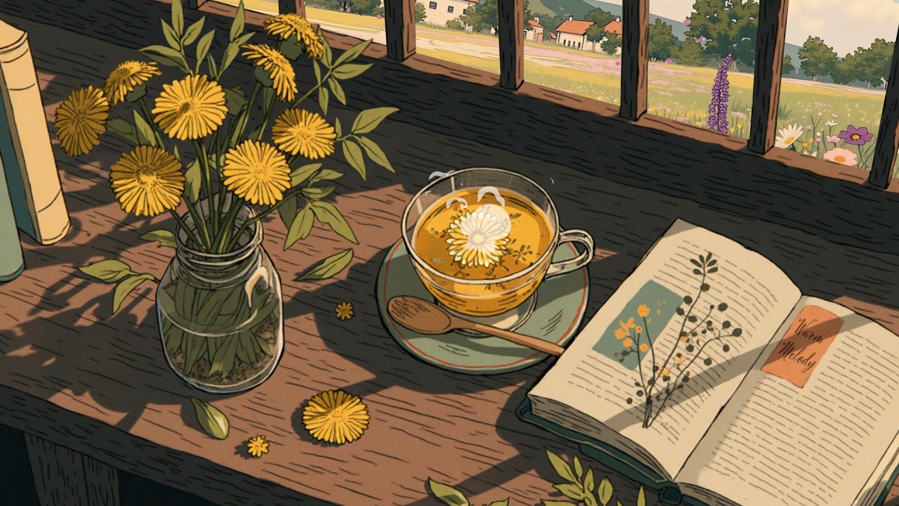 Peaceful Morning March 🍃🍵 Warm Melody - Lofi Mix 🌼Rest, Heal, Stress Relief