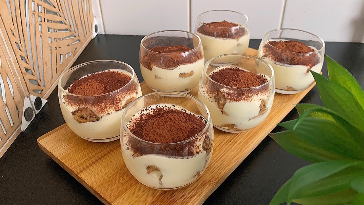 Tiramisu facile sans mascarpone تيراميسو سهل وسريع بدون مسكربون