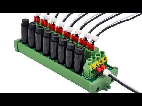 Screw Mount AC24-250V 8 Channel Pluggable Top Wiring Terminal Block Power Distribution Fuse Module